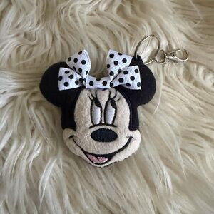 Minnie Mouse Keychain with Polka Dot Bow